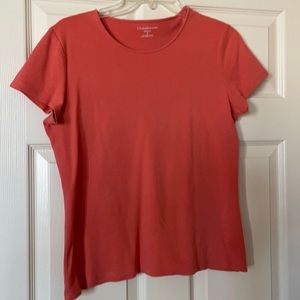 Coral Croft & Barrow crewneck tee shirt